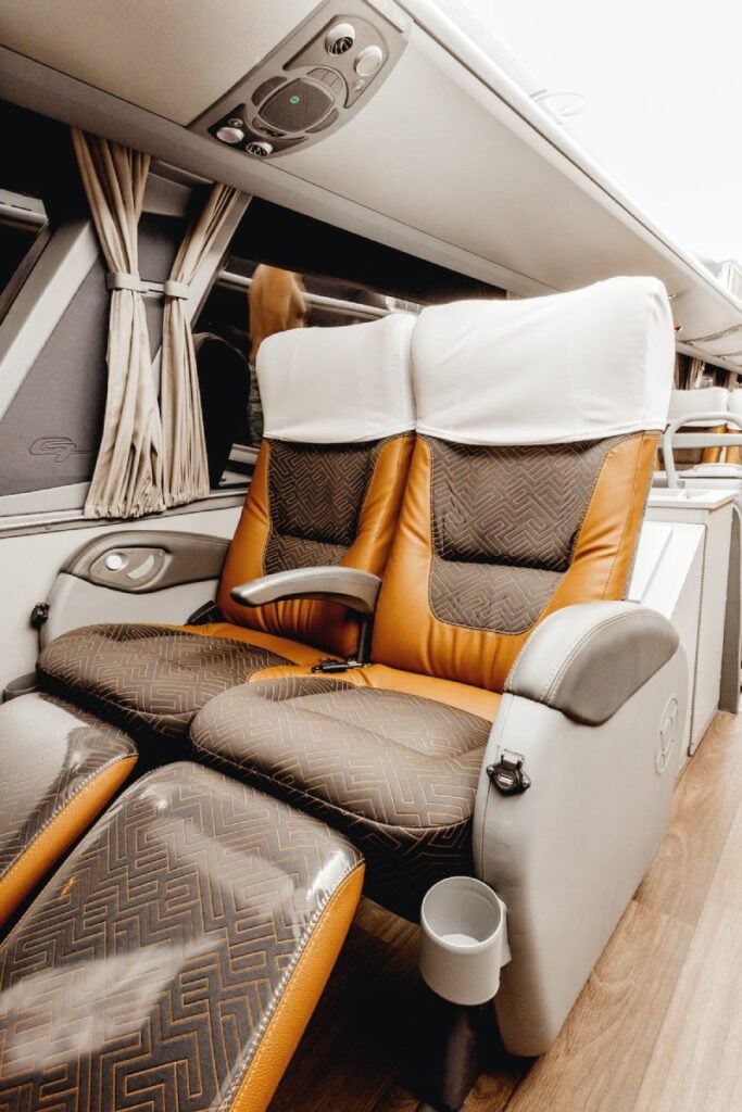 Ho Chi Minh City Transport | How to Get Around Saigon 5 Empty brown leather seats. Photo by Jonathan Borba - Ho Chi Minh City Transport | How to Get Around Saigon