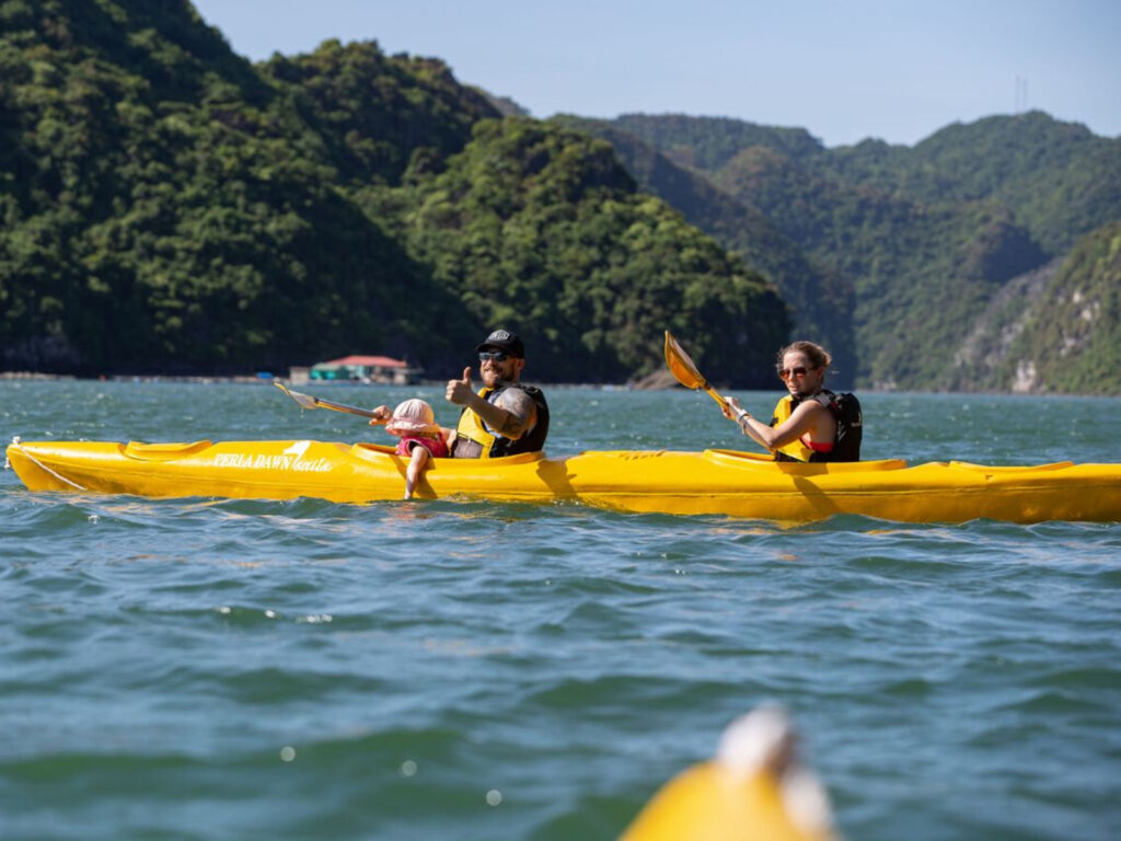 Kayaking in Halong Bay