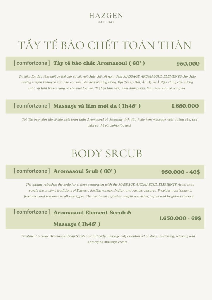 Hazgen Nail Bar 4 hazgen nail bar menu