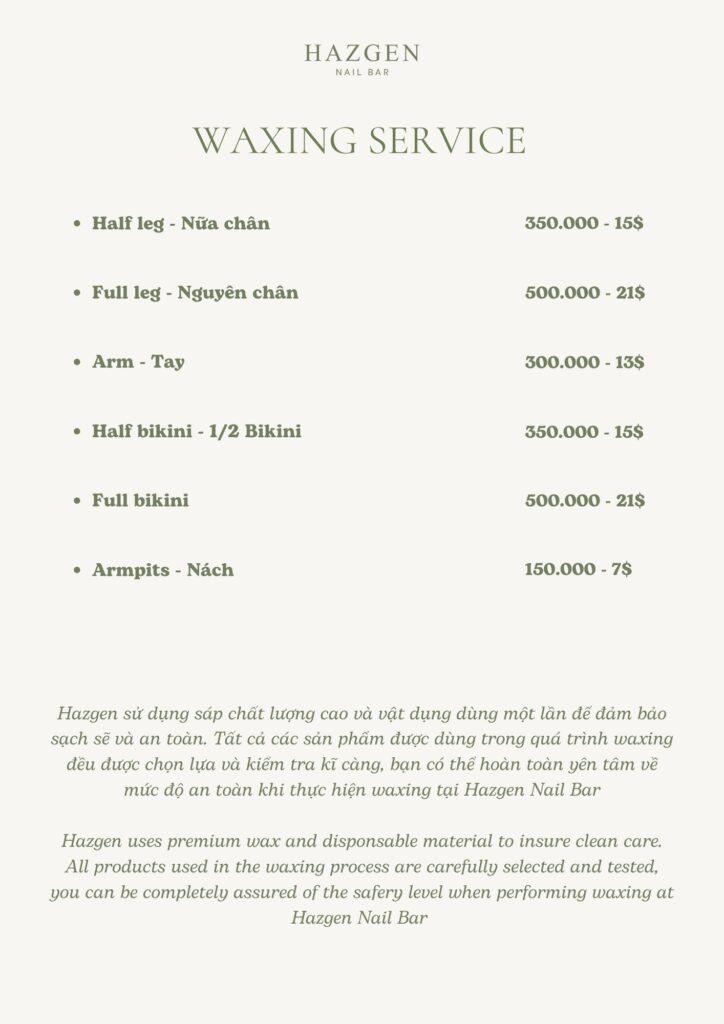 Hazgen Nail Bar 12 hazgen nail bar menu