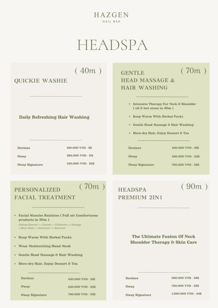 Hazgen Nail Bar 1 hazgen nail bar menu