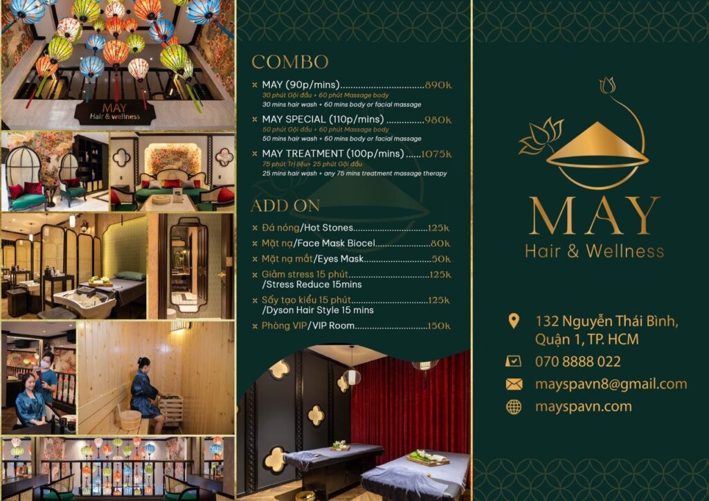 MAY Hair & Wellness Spa 1 may spa menu