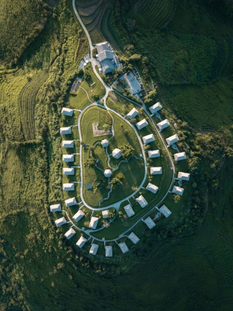 Discover The Best Eco Retreats In Sapa Vietnam Hotels For Every Budget! 2 Mu Cang Chai Resort from above Photo by VIA Ambassador Benjamin Tortorelli - Discover The Best Eco Retreats In Sapa Vietnam Hotels For Every Budget!